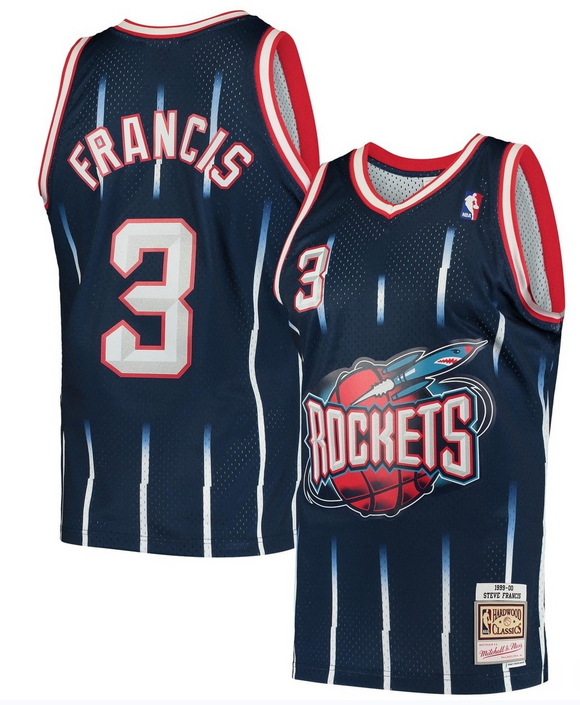 Men 2025 NBA Houston Rockets #3 Francis blue jersey
